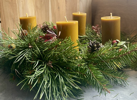 Zestaw świec adwentowych - proste gładkie walce