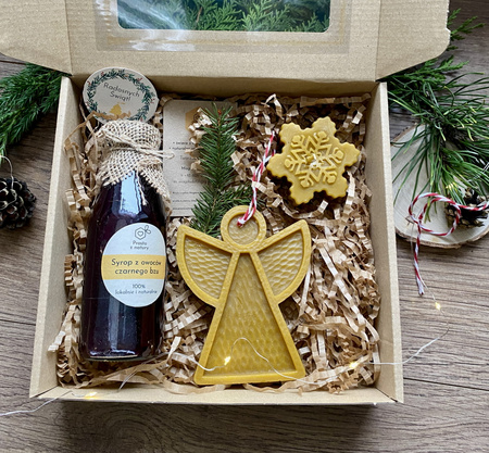Zestaw świąteczny średni z syropem i aniołem - warianty