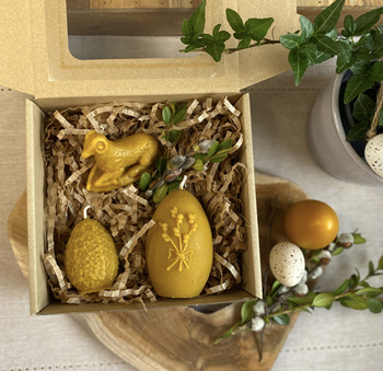 Zestaw wielkanocny średni z kwiatowym jajkiem