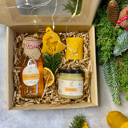 Zestaw świąteczny średni z miodem i syropem - warianty