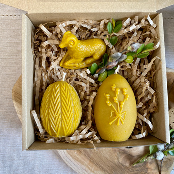 Zestaw wielkanocny średni z wzorzystym jajkiem