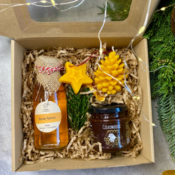 Zestaw świąteczny średni z miodem i syropem - warianty