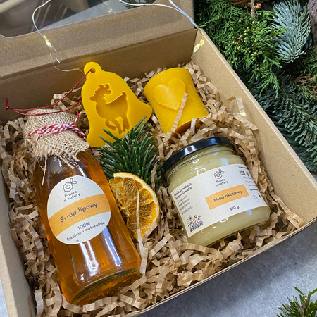Zestaw świąteczny średni z miodem i syropem - warianty