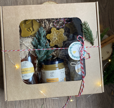 Zestaw świąteczny duży z syropem, miodem i dużym walcem - warianty