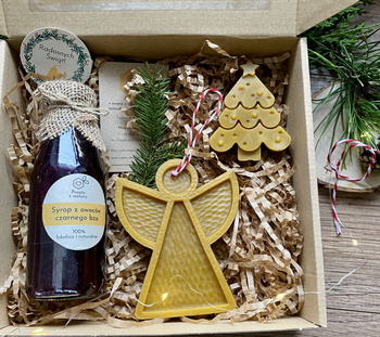Zestaw świąteczny średni z syropem i aniołem - warianty