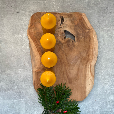 Zestaw świec adwentowych - małe walce + Adwentownik