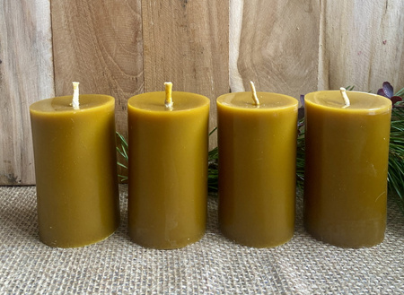 Zestaw świec adwentowych - proste gładkie walce +Adwentownik