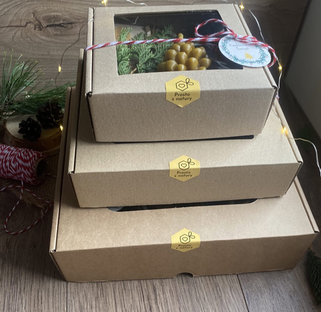 Zestaw świąteczny duży z syropem i świecami  - warianty