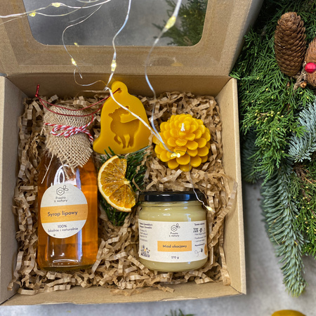 Zestaw świąteczny średni z miodem i syropem - warianty