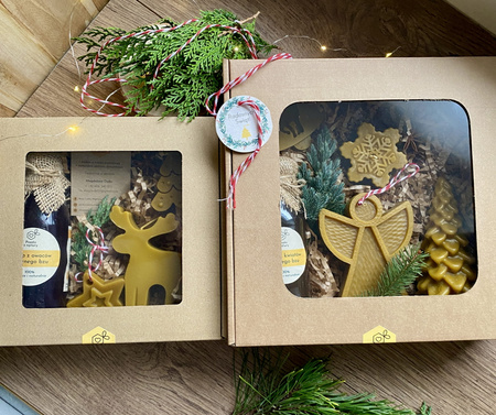 Zestaw świąteczny duży z aniołem i świecami- warianty