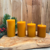 Zestaw świec adwentowych - gładkie walce różne wysokości + Adwentownik