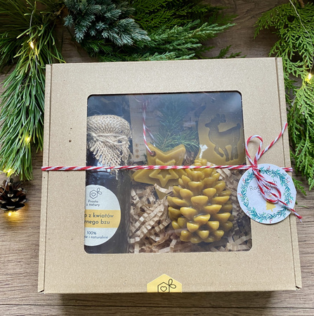 Zestaw świąteczny średni z syropem i świecą - warianty