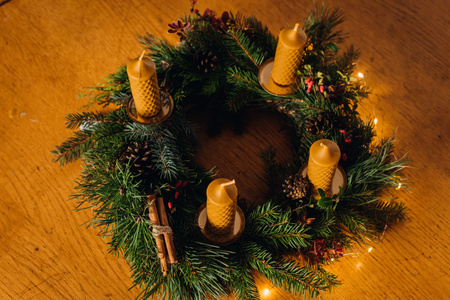 Zestaw świec adwentowych - małe walce