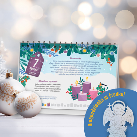 Zestaw świec adwentowych - walce z sercem + Adwentownik