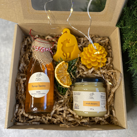 Zestaw świąteczny średni z miodem i syropem - warianty