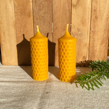 Zestaw świec kolędowych - małe walce plaster miodu