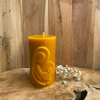 Świeca z Maryją i Dzieciątkiem