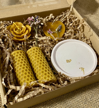 Zestaw z podstawką i świecami - warianty