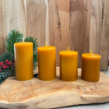 Zestaw świec adwentowych - gładkie walce różne wysokości