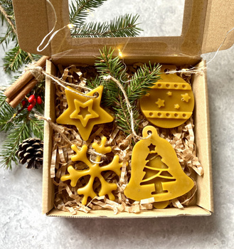 Upominek świąteczny - zestaw zawieszek woskowych