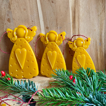 Zawieszki woskowe - 3 anioły