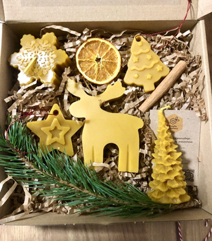 Zestaw świąteczny ze świecami