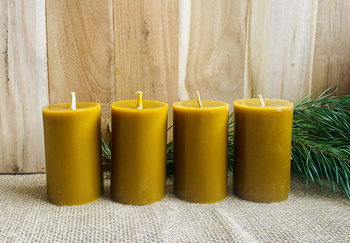 Zestaw świec adwentowych - proste gładkie walce +Adwentownik